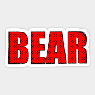 Red bear Sticker